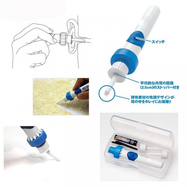 Comfortable Ear Wax Cleaner Electric Cordless Vacuum Ear Cleaner For Ear Safe Remover Cleaning Tool