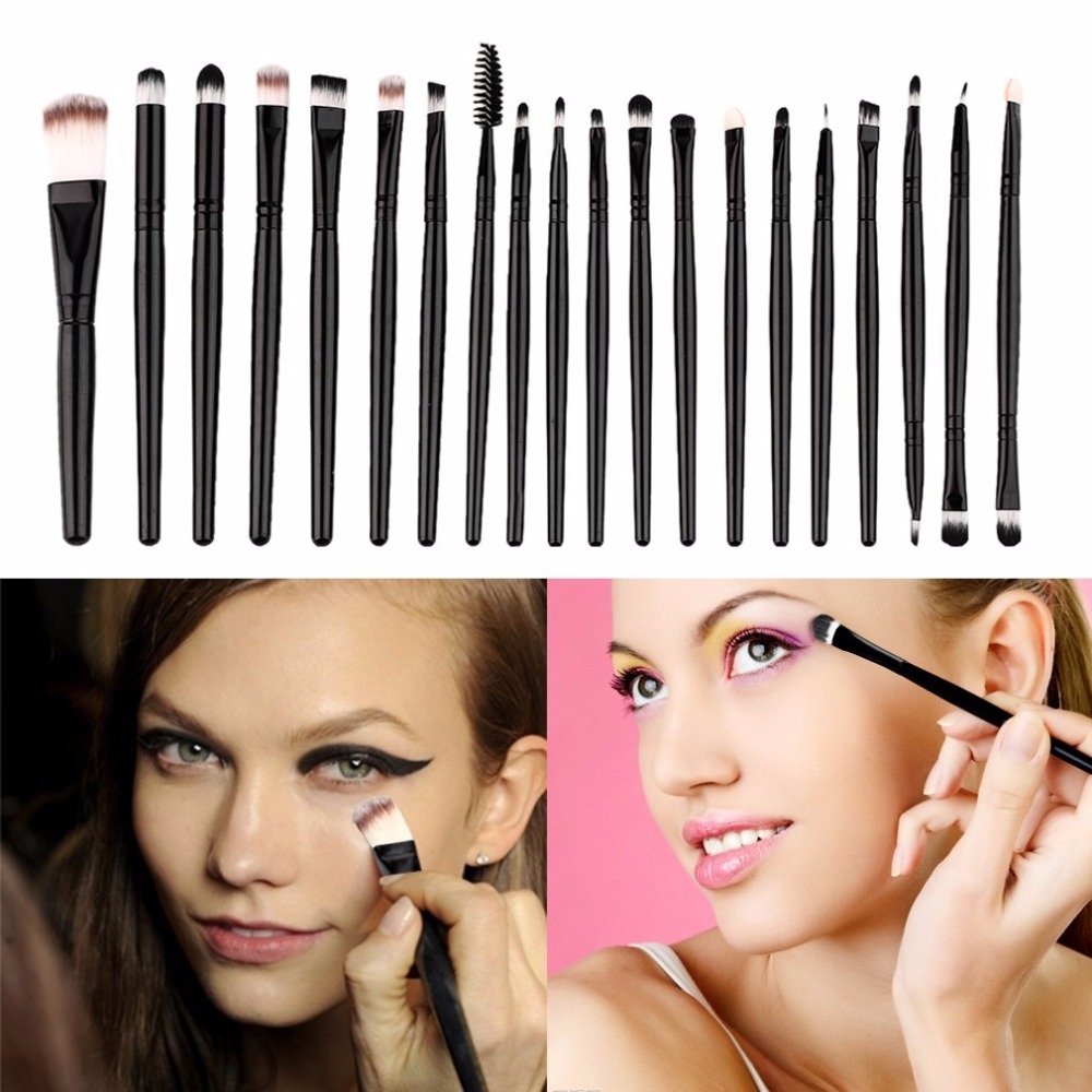 20 Pieces/lot Makeup Brushes Women Face Eyes Make up Sets & Kits Cosmetic Tool pink&gold 3