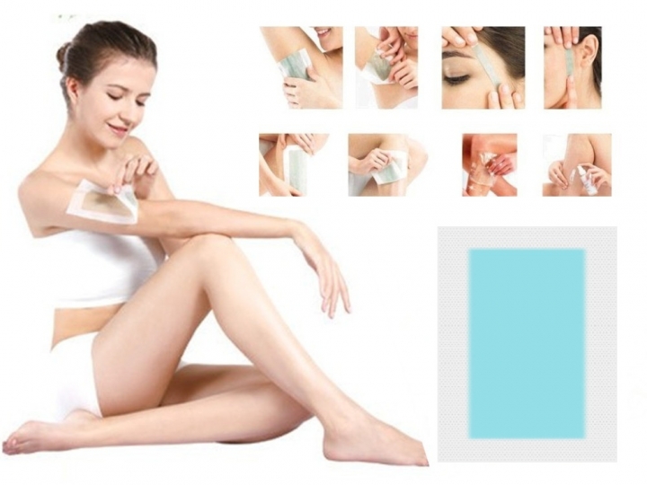 10pcs Summer Professional Hair Removal Double Sided Cold Wax Strips Paper For Leg Body Fac