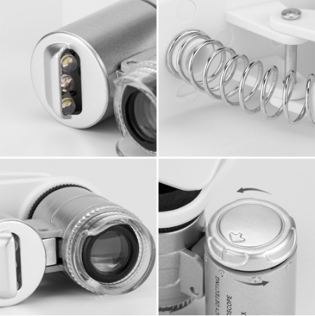 Universal 3-LED Mobile Phone Microscope Macro Lens 60X Optical Zoom Magnifier Micro Camera