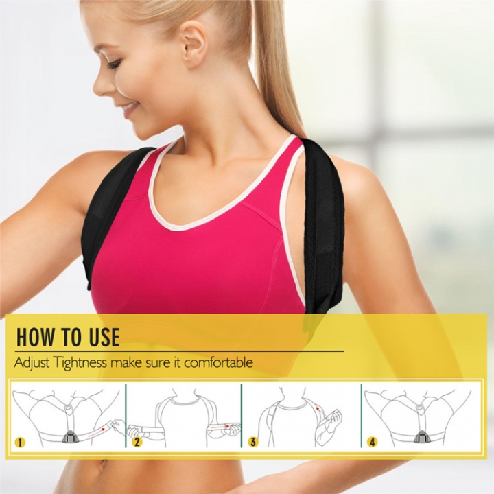 Upper Back Posture Corrector Clavicle Support Belt Back Slouching Corrective Posture Correction