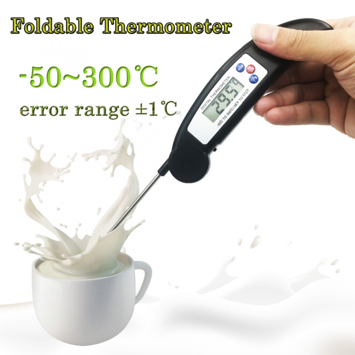Digital Thermometer Food BBQ Meat Oven Folding Kitchen Thermometer Cooking Water Oil Tools