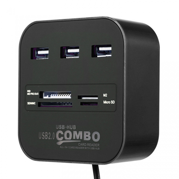 All In One USB 2.0 Micro SD High Speed Card Reader 3 Ports Adapter Connector For Tablet PC Computer