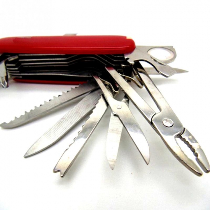 17 IN 1 Multi-Functional Swiss 91mm Folding Knife Stainless Steel Multi Tool Army Knives  Knife