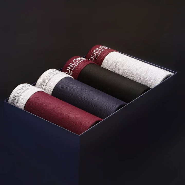 Pouch Men's Boxer Shorts 4pcs/lot Comfortable Men Underwear Sexy Solid Multi-Colors Male Boxer