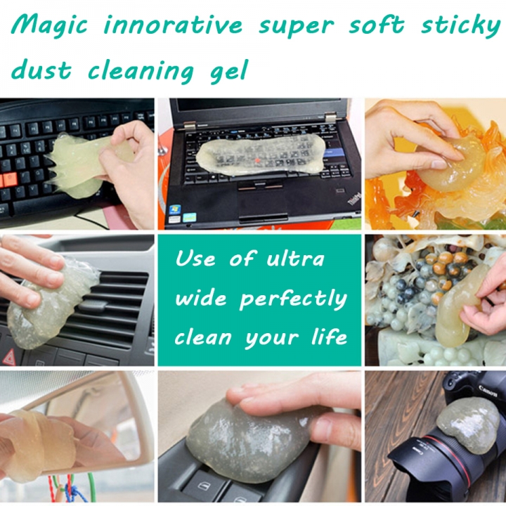 1pc Car Clean Glue Gum Gel Cleaning Air Outlet Vent  PC Interior Keyboard Cleaner Car Sticker