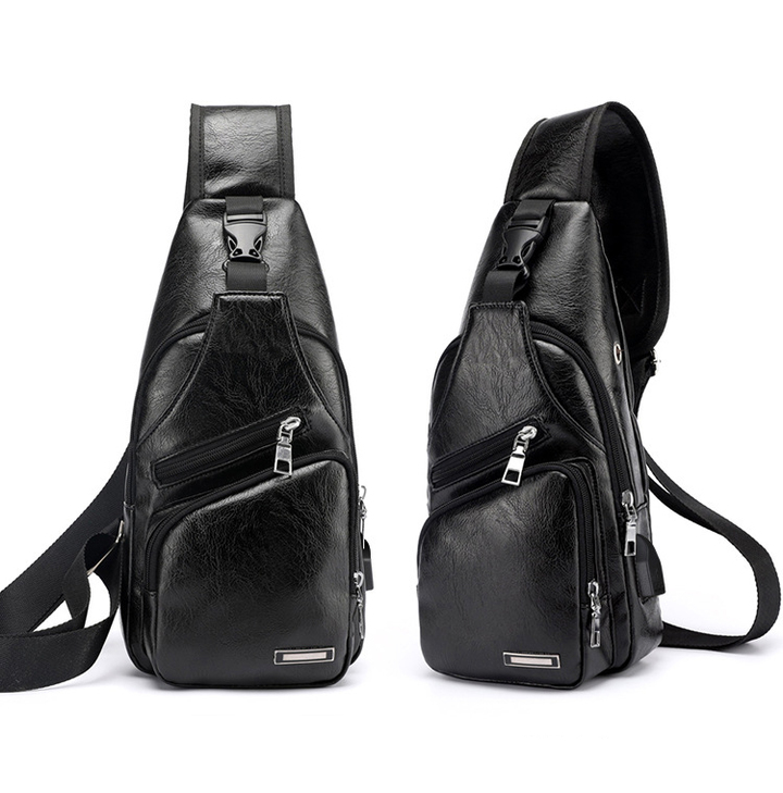 Men&apos;s Crossbody Bags Men&apos;s USB Chest Bag Designer Messenger bag Leather Shoulder Bags