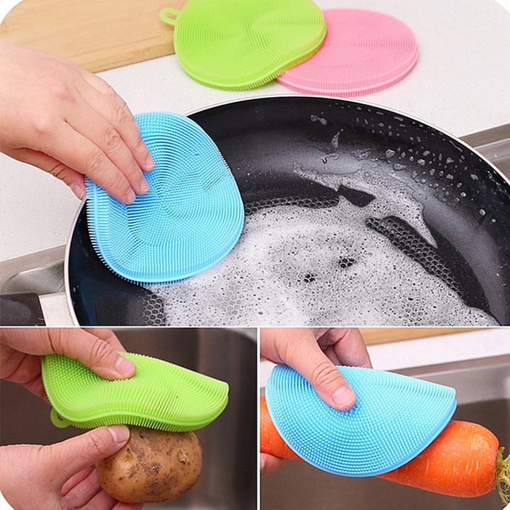 Magic Cleaning Brushes Silicone Dish Bowl Scouring Pad Pot Pan  Cleaning Kitchen