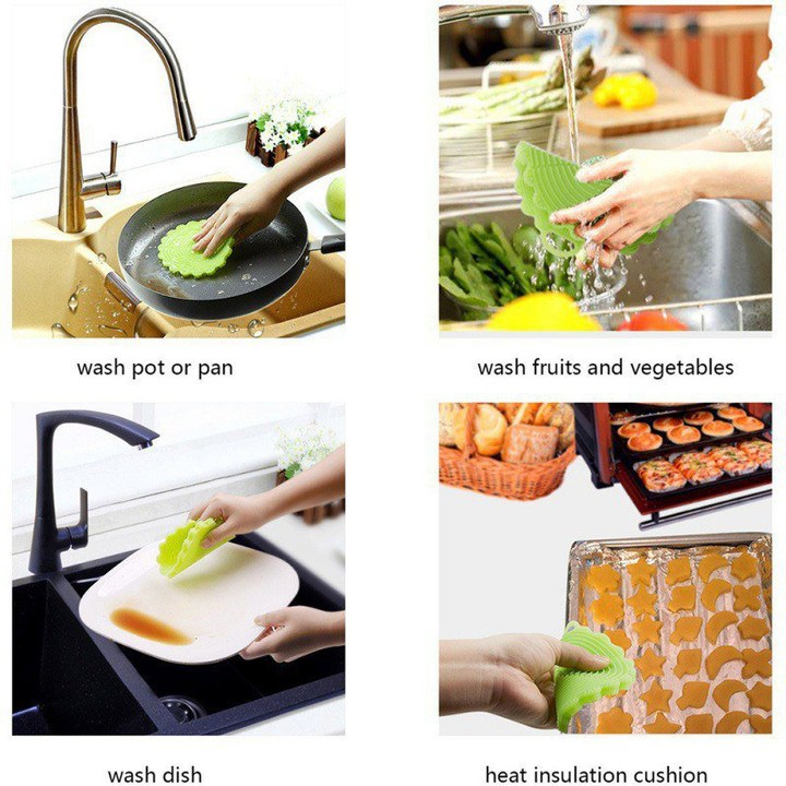 Magic Cleaning Brushes Silicone Dish Bowl Scouring Pad Pot Pan  Cleaning Kitchen