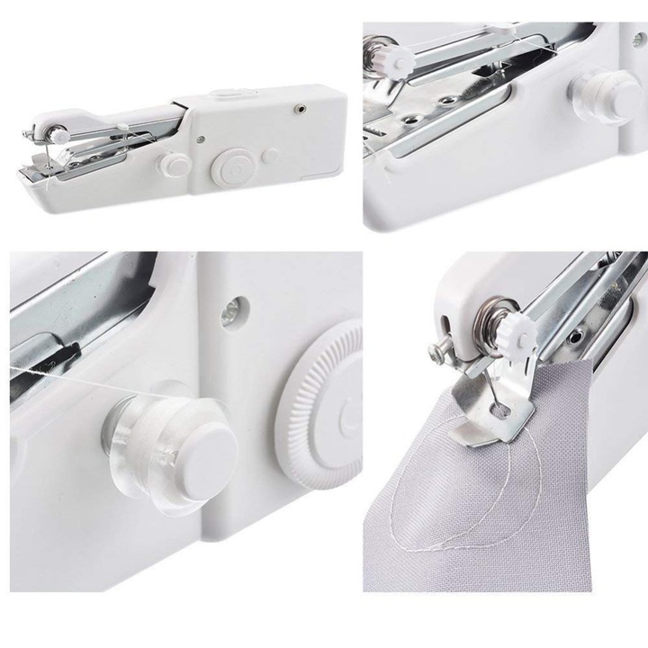 Household Mini Hand Sewing Machine Quick Stitch Sew Needlework Cordless Clothes Fabrics Electronic