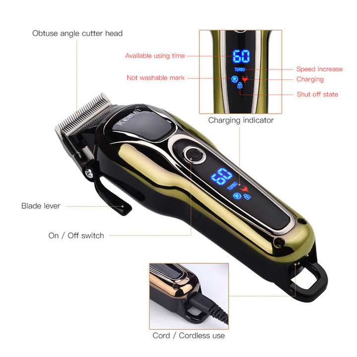 Rechargeable hair trimmer professional hair clipper hair shaving machine hair  electric razor