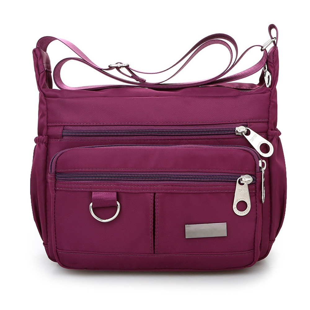 New Ladies Fashion Shoulder Bags for Women Designer Waterproof Nylon Handbag Zipper Purses