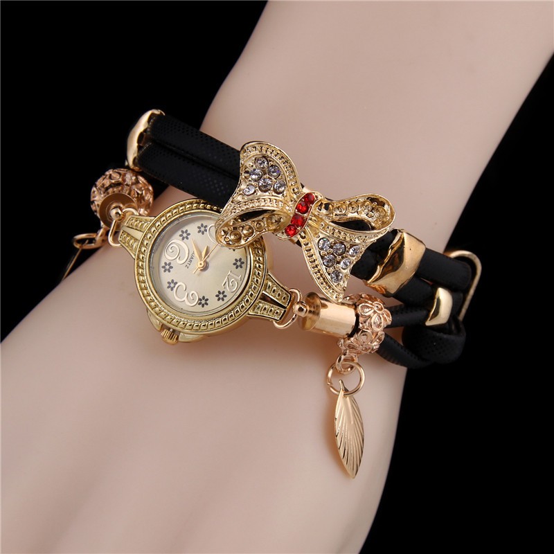 Butterfly Retro Bracelet Watches Women Lovely Wedding Quartz Wrist Watches  Delicate Female Watches