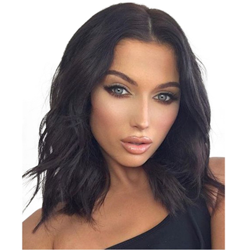 Short Water Wave Synthetic Hair  Wig For Women Heat Resistant Fiber Daily False Hair