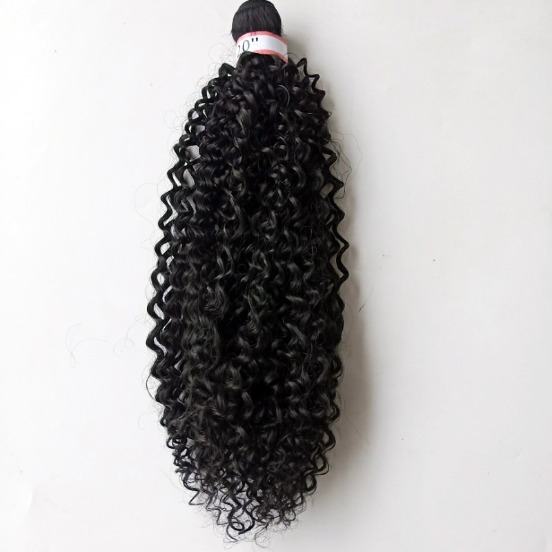 Hair Products Peruvian Kinky Curly 100% Remy Human Hair Bundles 1Pcs Natural Color