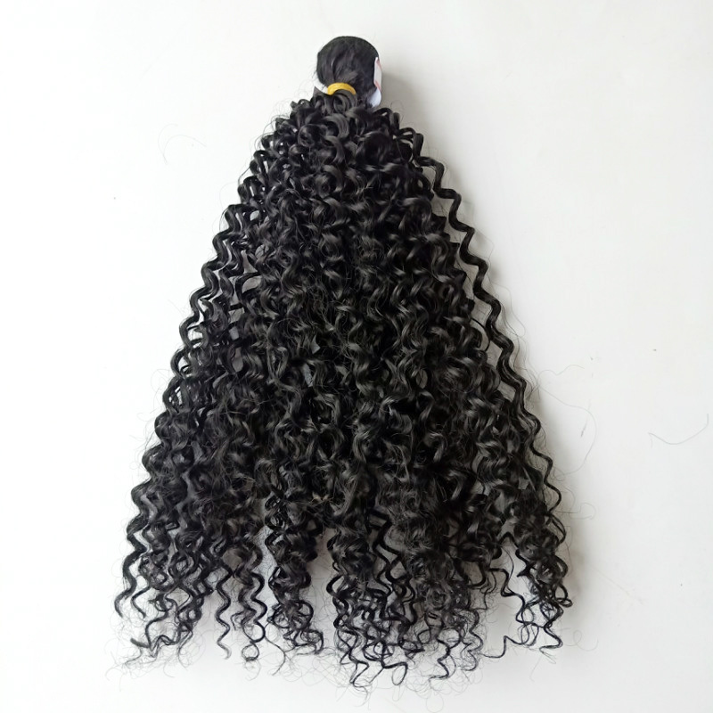 Hair Products Peruvian Kinky Curly 100% Remy Human Hair Bundles 1Pcs Natural Color