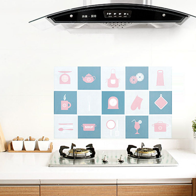Oil Proof Sticker Paper Self Adhesive Kitchen Wall Stickers Waterproof Wallpaper