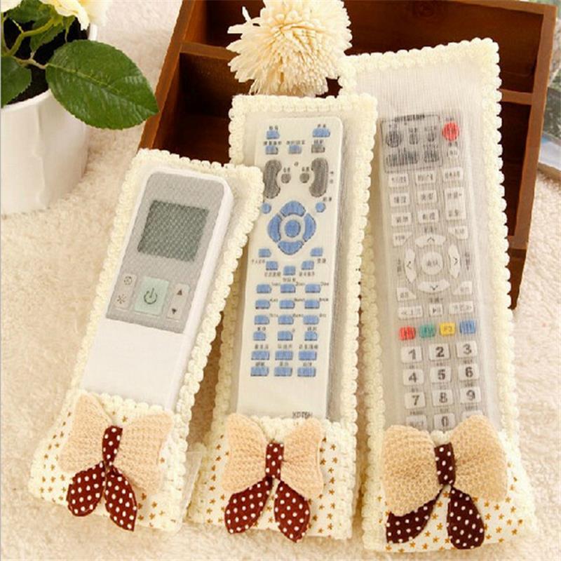 3Pcs Cloth TV Remote Control Air Conditioning Remote Control Dust Jacket Dust Cover Storage Bag