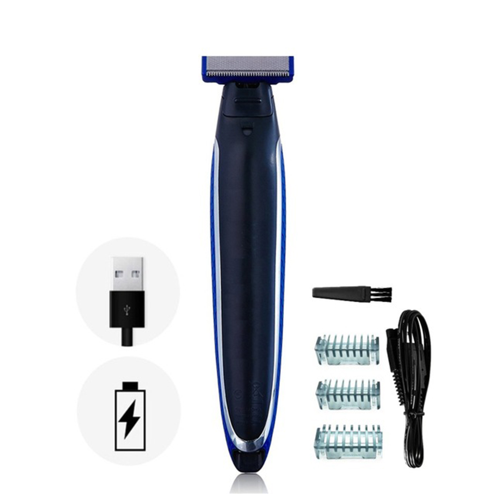 USB Rechargeable Men Shaver Edged Razor Nose Hair Trimmer Multifunction Trims Full Kit Shaver