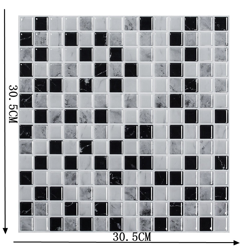 1PC Adhesive Mosaic Tile Wall decal Sticker DIY Kitchen Bathroom Home Decor Vinyl