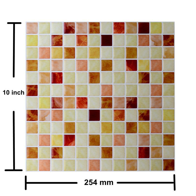 1PC Adhesive Mosaic Tile Wall decal Sticker DIY Kitchen Bathroom Home Decor Vinyl