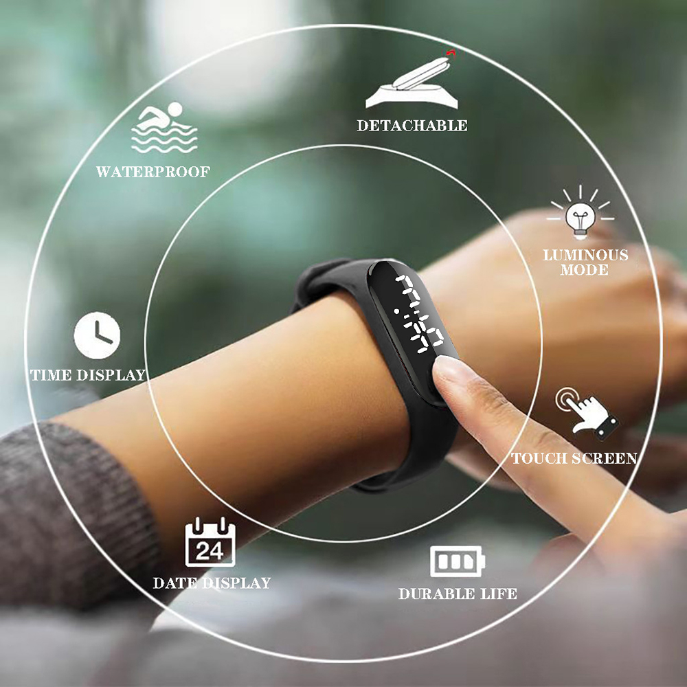 New Sport Kids Watch Cute Silicone Strap Boys LED Digital Watch  Children Gift For Girl Watches