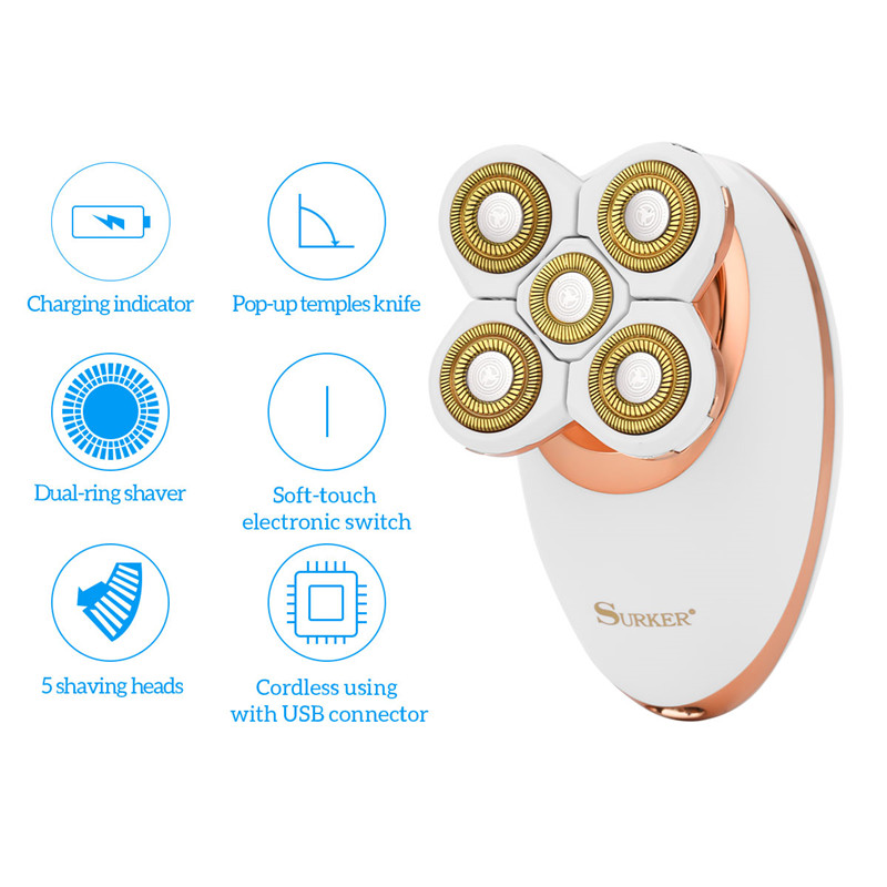 3 In 1 Women Electric Hair Removal Rechargeable Epilator  Painless Electric Shaver