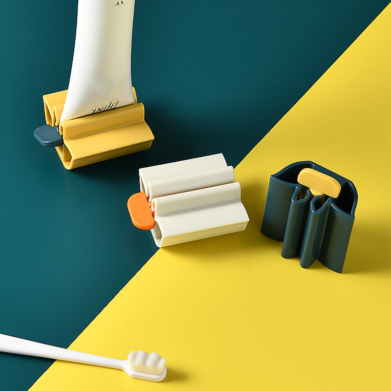 Rolling Toothpaste Device  Dispenser Holder Multifunctional Plastic  for Bathroom Accessories