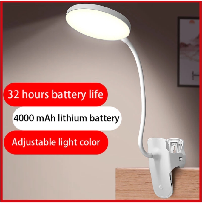 Clip LED lamp eye protection plug-in student dormitory little lamp bedroom bedside lamp reading lamp