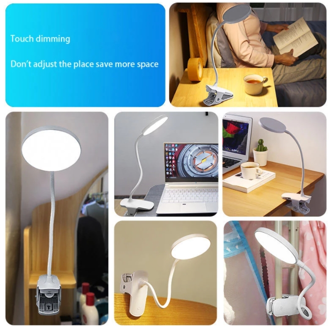 Clip LED lamp eye protection plug-in student dormitory little lamp bedroom bedside lamp reading lamp
