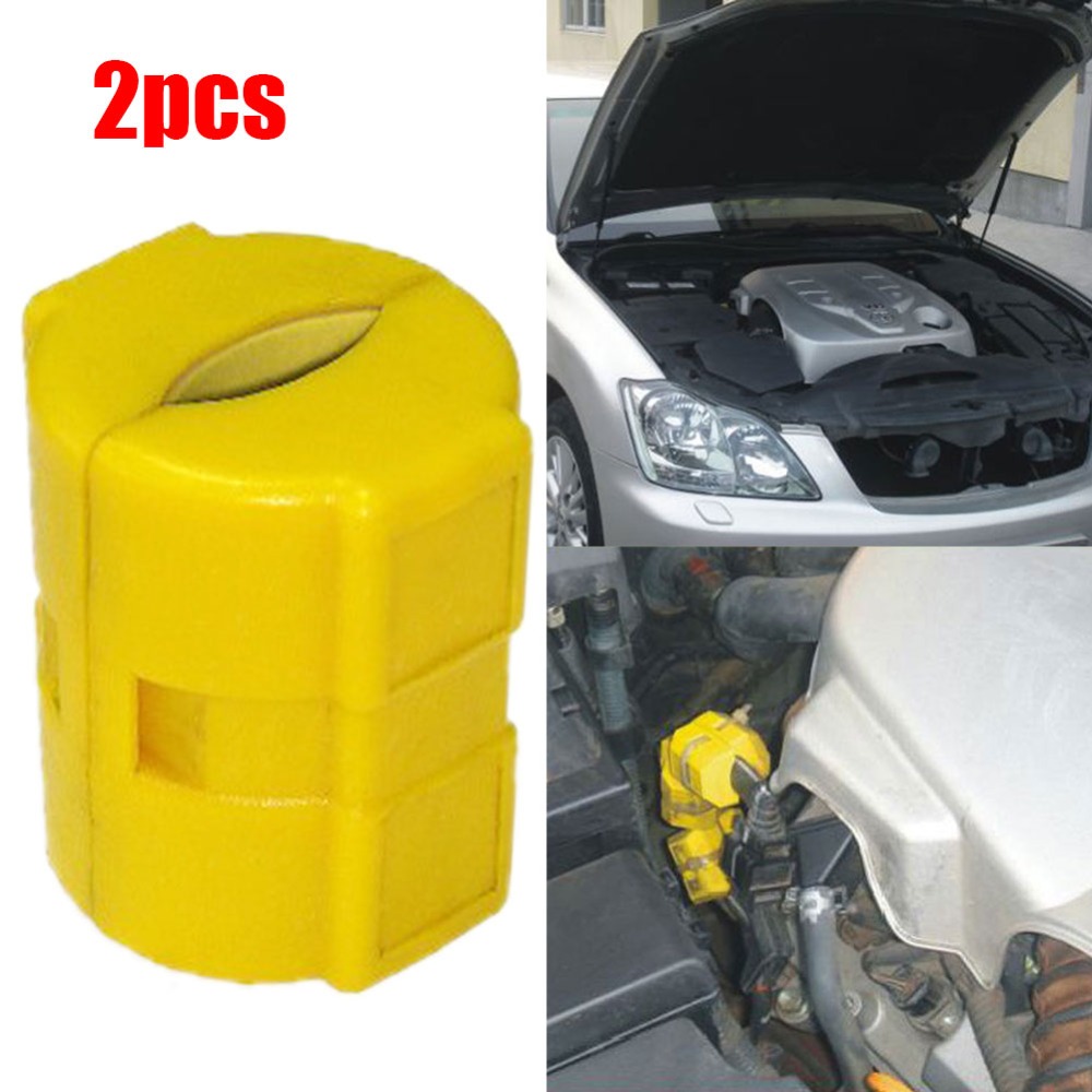 2 PCS Magnetic Fuel Power Saver For Car Vehicle Auto Trucks Reduce Emission Clean and maintenance
