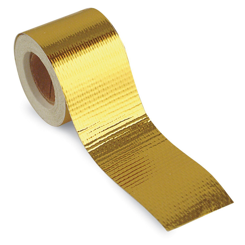 5mx5cm Fiberglass Heat Reflective Tape Gold High Temperature Wrap Roll Adhesive New Car Accessories