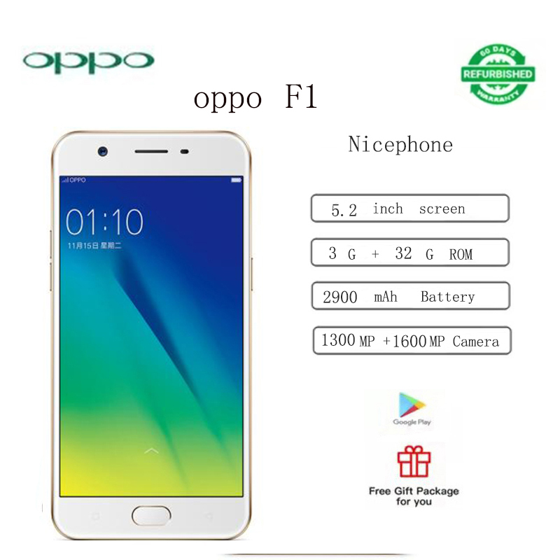 Refurbished  OPPO   A57 F1    Smartphone   32+3GB 5.2'' Smartphones 16mp+13MP 2900mAh witDual h fingerprint unlocking Gold SIM  To wait alone