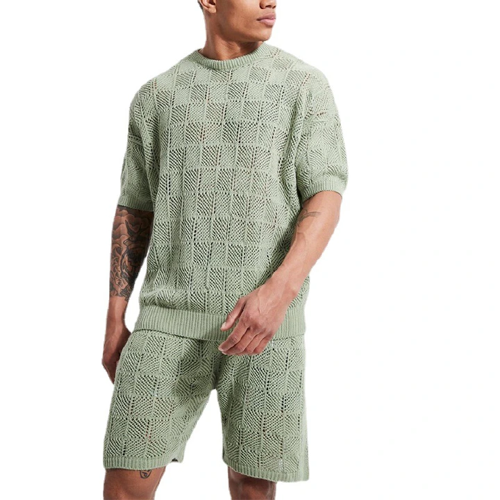 Men's clothing matching set Summer men's clothing set Men's sports loose short sleeved shirt shorts Youth