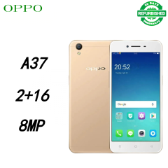 Refurbished OPPO A37 oppo A37F smartphone 5-inch screen 2GB + 16gb 2g / 3G / 4g / lte dual card 2630mah lockless phones 8MP+5MP refurbished phone SmartPhones random Gold