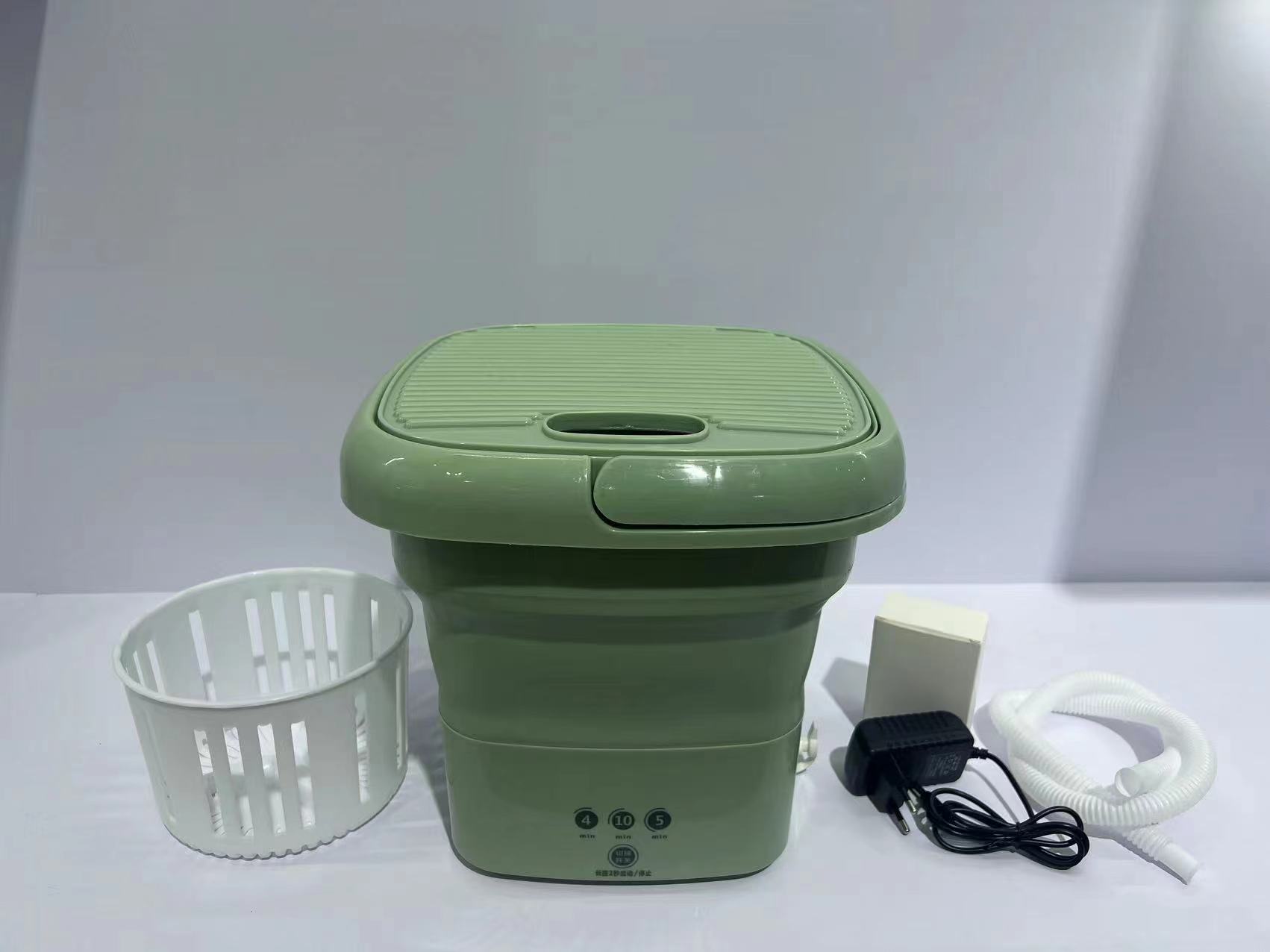 Portable Washing Machine Mini Foldable Washer with Spin Dryer Bucket for  Baby Clothes,Underwear,Socks,Towels Perfect for  Travel,Apartment,Lightweight