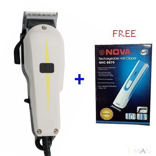 Geemy Professional Hair Cut, Balding, Shaving, Kinyozi MachineTprofessional Hair balding machine Trimmer / Clipper is the best brand and outstanding in grooming.The hair clipper le White plus a nova g