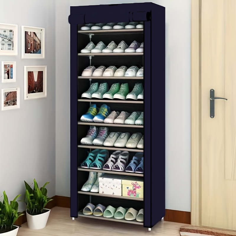 9 Layer Shoes Rack Simple Multi-Layer Household Assembly Economical Space Saving Dormitory Shoe Rack Cabinet Simple Modern Foyer Cabinet entryway