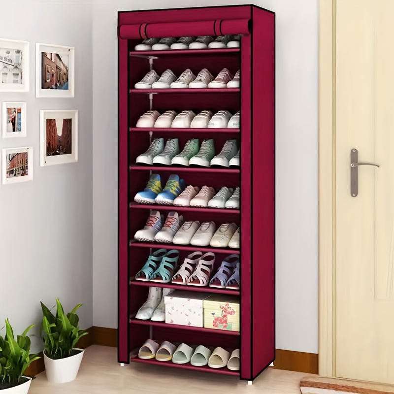 9 Layer Shoes Rack Simple Multi-Layer Household Assembly Economical Space Saving Dormitory Shoe Rack Cabinet Simple Modern Foyer Cabinet entryway