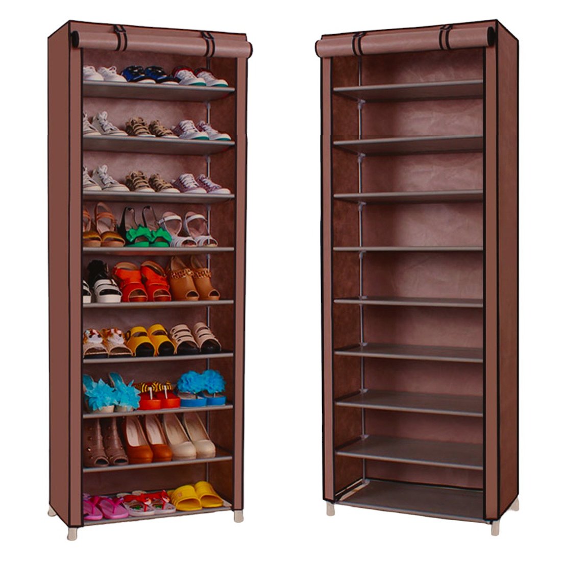 9 Layer Shoes Rack Simple Multi-Layer Household Assembly Economical Space Saving Dormitory Shoe Rack Cabinet Simple Modern Foyer Cabinet entryway