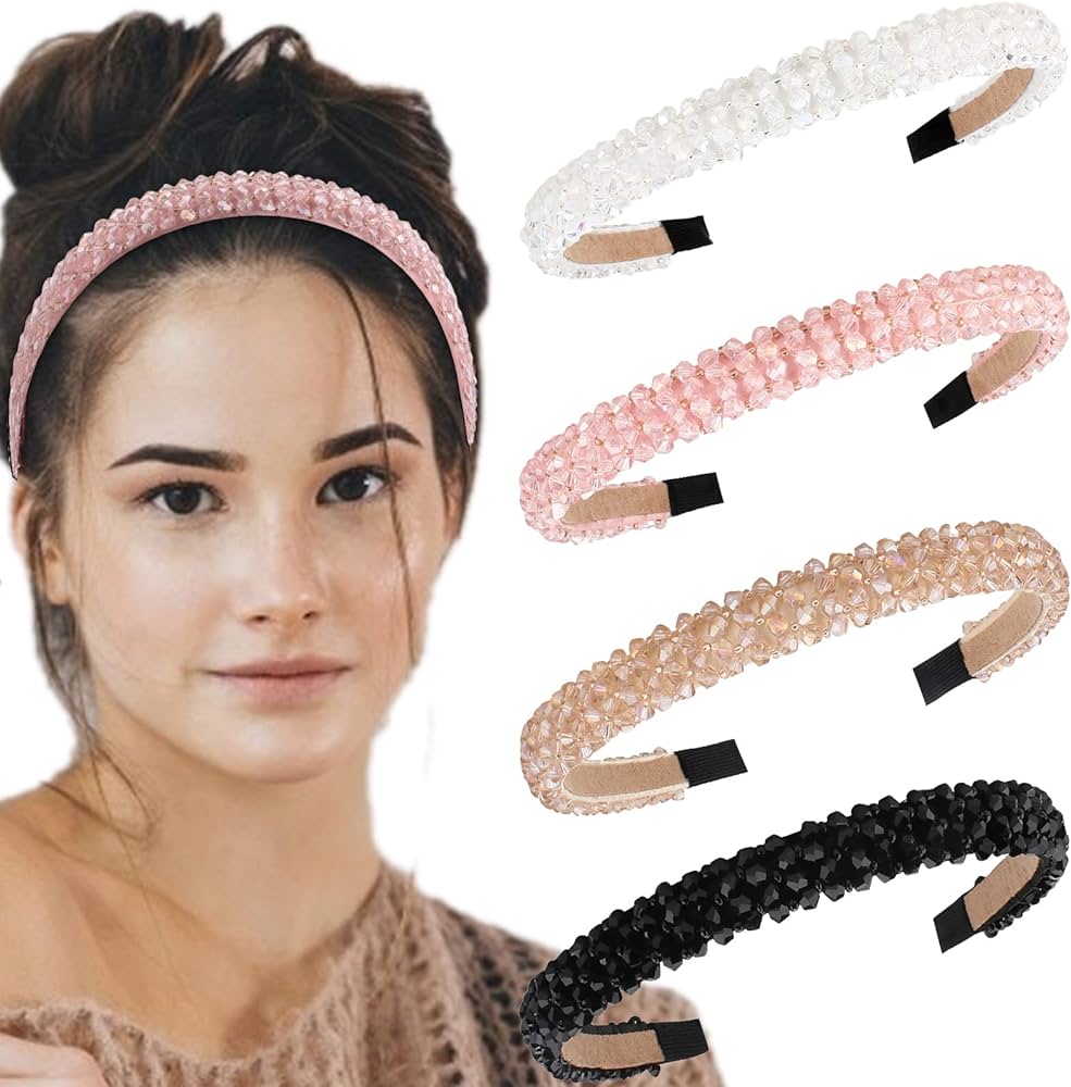 Pink Crystal Alice bands hair or wig accessory for ladies