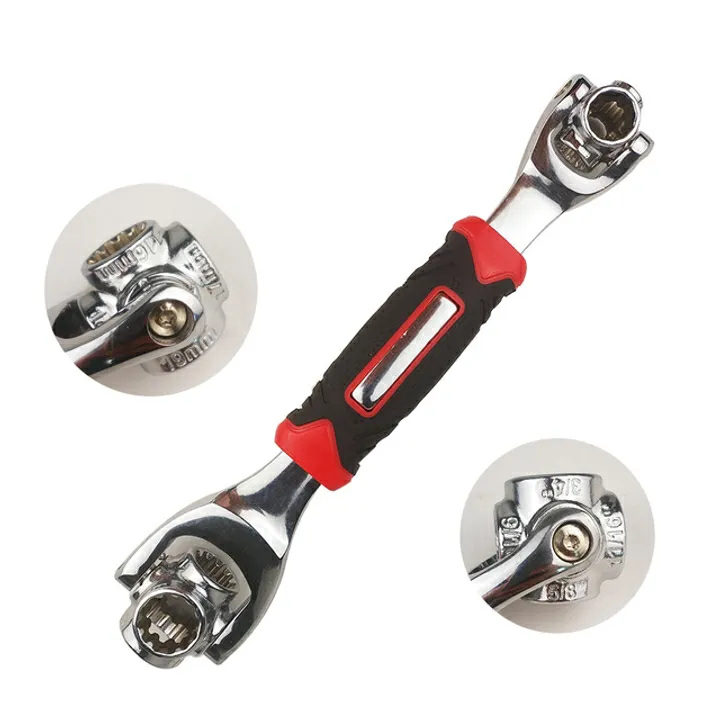 Tiger Wrench 8 in 1 Tools Socket Works with Spline Bolts Torx 360 Degree Square Universal Wrench Bolts Sleeve Rotation Hand Tools