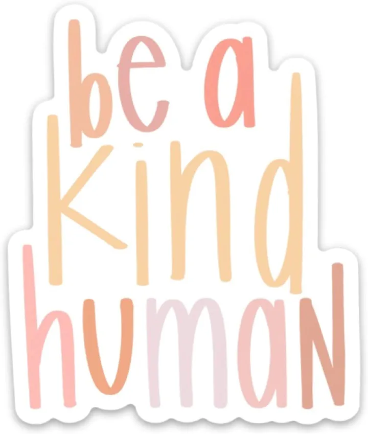 Phone Sticker, Laptop Sticker, Water Bottle Sticker, Christian sticker about faith, Jesus, God | Religious gifts | Be a Kind Human Sticker, Bible Verse, 3 inch long sticker for journal, phone cover