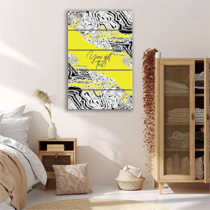 5 piece Motivational Quote Wall Art Decor- You Got This Artwork-Positive Affirmations Wall Art-Inspirational Gift-Powerful Words-Encouraging-Teens,Athletes,Entrepreneurs-Posters & Prints Canvas Print