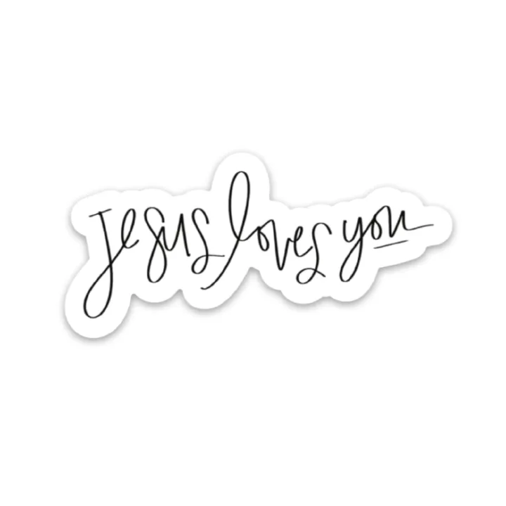 jesus Loves You Religious stickers | Christian decals | Faith stickers | Jesus loves you |stickers for your laptop, water bottles, Phone Stickers, Laptop Stickers Peel and Stick 3 inch long(7.5cm)