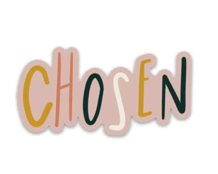 Christian sticker | Religious stickers | Christian faith stickers | Chosen decal about Jesus, God, Prayer sticker Waterproof vinyl decal | Waterproof vinyl decals Size 3 inch long (7.5cm) Peel & Stick