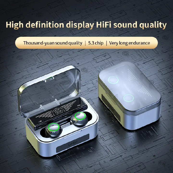 bluetooth headset Chip 5.3 Hd display high fidelity sound quality Thousand yuan sound quality Very long battery life Fingerprint touch Intelligent noise reduction