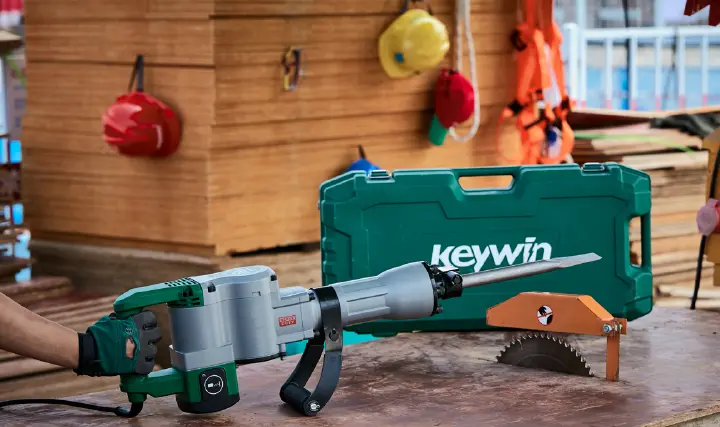 KEYWIN Heavy Duty Jack Hammer 2400W Power Demolition Breaker 60J Hex Toolholder 1750BPM Concrete Breaker Model KW-G4680