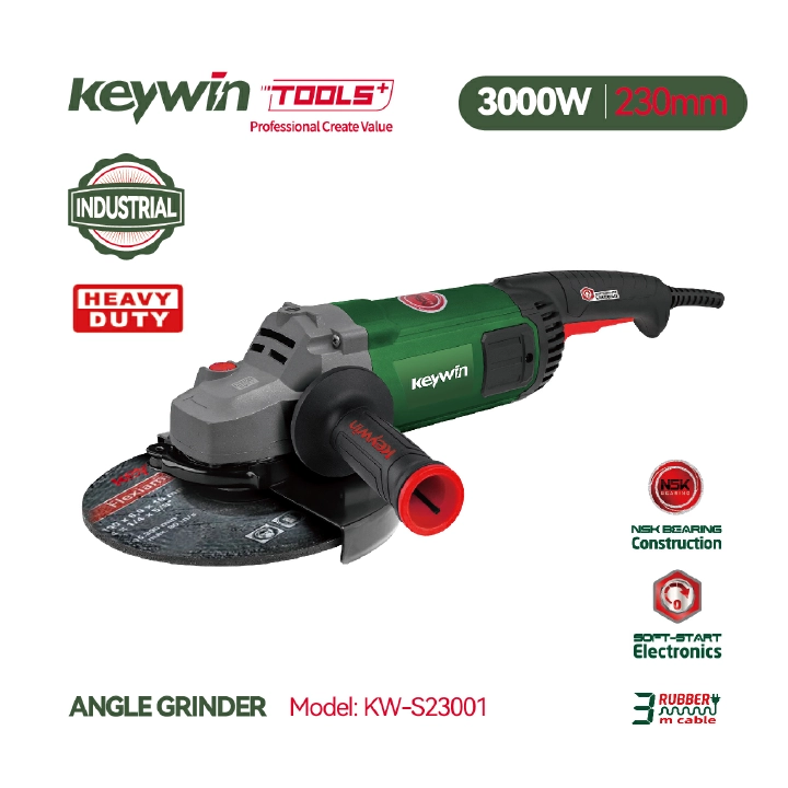 KEYWIN  Angle Grinder 3000W-230MM High Quality Professional Welding Electrical Durable Angle Grinder Machine Model KW-S23001