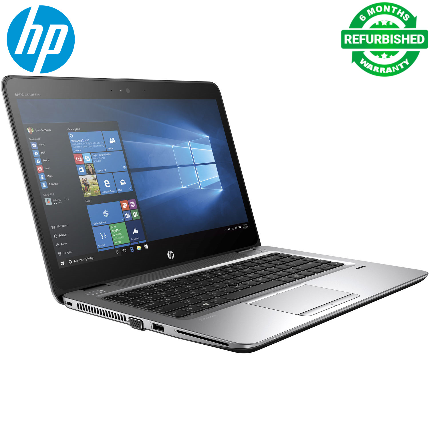 (NEW YEAR SALE!)  Hp EliteBook 840 G4 Laptop Computer|  Intel Core i5|  7th Generation|  8GB RAM| 256 GB SSD Storage| LED Backlit Keyboard (1920 x 1080)| HD Screen | Windows 10 Pro | Silver | 12.5 inc